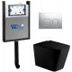 Комплект унитаза с инсталляцией WeltWasser с бачком Amberg 404 + Gelbach 002 MT-BL + Amberg RD-CR 10000011785 черный матовый