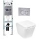 Комплект унитаза с инсталляцией Weltwasser Amberg 350 ST + Gelbach 043 GL-WT + Amberg RD-CR 10000011847 белый глянцевый
