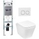 Комплект унитаза с инсталляцией Weltwasser Amberg 350 ST + Gelbach 043 GL-WT + Amberg RD-WT 10000011849 белый глянцевый