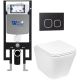 Комплект унитаза с инсталляцией Weltwasser Amberg 497 + Gelbach 043 GL-WT + Amberg RD-BL 10000011851 белый глянцевый