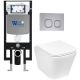 Комплект унитаза с инсталляцией Weltwasser Amberg 497 + Gelbach 043 GL-WT + Amberg RD-CR 10000011852 белый глянцевый