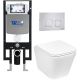 Комплект унитаза с инсталляцией Weltwasser Amberg 497 + Gelbach 043 GL-WT + Amberg RD-MT CR 10000011853 белый глянцевый