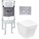 Комплект унитаза с инсталляцией Weltwasser Amberg 497 ST + Gelbach 043 GL-WT + Amberg RD-CR 10000011857 белый глянцевый