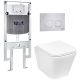 Комплект унитаза с инсталляцией Weltwasser Amberg 497 ST + Gelbach 043 GL-WT + Amberg RD-MT CR 10000011858 белый глянцевый