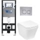 Комплект унитаза с инсталляцией Weltwasser Amberg 506 + Gelbach 043 GL-WT + Amberg RD-CR 10000011862 белый глянцевый