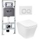 Комплект унитаза с инсталляцией Weltwasser Amberg 506 ST + Gelbach 043 GL-WT + Amberg RD-WT 10000011869 белый глянцевый