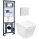 Комплект унитаза с инсталляцией Weltwasser Marberg 410 + Gelbach 043 GL-WT + MAR 410 RD GL-WT 10000011872 белый глянцевый
