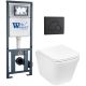 Комплект унитаза с инсталляцией Weltwasser Marberg 410 + Gelbach 043 GL-WT + MAR 410 RD MT-BL 10000011873 белый глянцевый