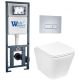Комплект унитаза с инсталляцией Weltwasser Marberg 410 + Gelbach 043 GL-WT + MAR 410 SE CR 10000011874 белый глянцевый