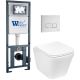 Комплект унитаза с инсталляцией Weltwasser Marberg 410 + Gelbach 043 GL-WT + MAR 410 SE GL-WT 10000011875 белый глянцевый