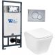 Комплект унитаза с инсталляцией Weltwasser Marberg 507 + Gelbach 043 GL-WT + MAR 507 RD CR 10000011878 белый глянцевый
