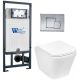 Комплект унитаза с инсталляцией Weltwasser Marberg 507 + Gelbach 043 GL-WT + MAR 507 SE CR 10000011881 белый глянцевый