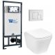 Комплект унитаза с инсталляцией Weltwasser Marberg 507 + Gelbach 043 GL-WT + MAR 507 SE GL-WT 10000011882 белый глянцевый