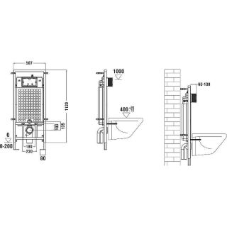 Комплект унитаза с инсталляцией Weltwasser Marberg 507 + Gelbach 043 GL-WT + MAR 507 SE MT-BL 10000011883 белый глянцевый
