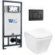 Комплект унитаза с инсталляцией Weltwasser Marberg 507 + Gelbach 043 GL-WT + MAR 507 SE MT-BL 10000011883 белый глянцевый