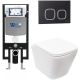 Комплект унитаза с инсталляцией Weltwasser Amberg 497 + Gelbach 043 MT-WT + Amberg RD-BL 10000011891 белый матовый