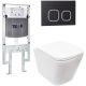 Комплект унитаза с инсталляцией Weltwasser Amberg 497 ST + Gelbach 043 MT-WT + Amberg RD-BL 10000011896 белый матовый