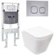 Комплект унитаза с инсталляцией Weltwasser Amberg 497 ST + Gelbach 043 MT-WT + Amberg RD-CR 10000011897 белый матовый