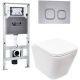 Комплект унитаза с инсталляцией Weltwasser Amberg 506 ST + Gelbach 043 MT-WT + Amberg RD-CR 10000011907 белый матовый
