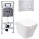 Комплект унитаза с инсталляцией Weltwasser Amberg 506 ST + Gelbach 043 MT-WT + Amberg RD-MT CR 10000011908 белый матовый