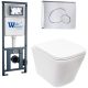 Комплект унитаза с инсталляцией Weltwasser Marberg 410 + Gelbach 043 MT-WT + MAR 410 RD CR 10000011911 белый матовый