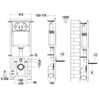 Комплект унитаза с инсталляцией Weltwasser Marberg 410 + Gelbach 043 MT-WT + MAR 410 SE CR 10000011914 белый матовый