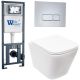 Комплект унитаза с инсталляцией Weltwasser Marberg 410 + Gelbach 043 MT-WT + MAR 410 SE CR 10000011914 белый матовый