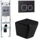 Комплект унитаза с инсталляцией Weltwasser Amberg 350 ST + Gelbach 043 GL-BL + Amberg RD-BL 10000011926 черный глянцевый