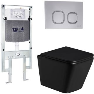 Комплект унитаза с инсталляцией Weltwasser Amberg 497 ST + Gelbach 043 GL-BL + Amberg RD-CR 10000011937 черный глянцевый