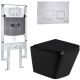 Комплект унитаза с инсталляцией Weltwasser Amberg 497 ST + Gelbach 043 GL-BL + Amberg RD-MT CR 10000011938 черный глянцевый