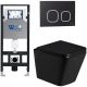 Комплект унитаза с инсталляцией Weltwasser Amberg 506 + Gelbach 043 GL-BL + Amberg RD-BL 10000011941 черный глянцевый