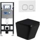 Комплект унитаза с инсталляцией Weltwasser Amberg 506 + Gelbach 043 GL-BL + Amberg RD-WT 10000011944 черный глянцевый