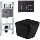 Комплект унитаза с инсталляцией Weltwasser Amberg 506 ST + Gelbach 043 GL-BL + Amberg RD-BL 10000011946 черный глянцевый