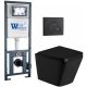 Комплект унитаза с инсталляцией Weltwasser Marberg 410 + Gelbach 043 GL-BL + MAR 410 RD MT-BL 10000011953 черный глянцевый