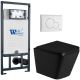 Комплект унитаза с инсталляцией Weltwasser Marberg 507 + Gelbach 043 GL-BL + MAR 507 RD GL-WT 10000011959 черный глянцевый