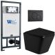 Комплект унитаза с инсталляцией Weltwasser Marberg 507 + Gelbach 043 GL-BL + MAR 507 RD MT-BL 10000011960 черный глянцевый