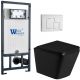 Комплект унитаза с инсталляцией Weltwasser Marberg 507 + Gelbach 043 GL-BL + MAR 507 SE GL-WT 10000011962 черный глянцевый