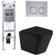 Комплект унитаза с инсталляцией Weltwasser Amberg 350 ST + Gelbach 043 MT-BL + Amberg RD-CR 10000011971 черный матовый