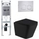 Комплект унитаза с инсталляцией Weltwasser Amberg 350 ST + Gelbach 043 MT-BL + Amberg RD-MT CR 10000011972 черный матовый