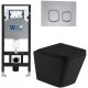 Комплект унитаза с инсталляцией Weltwasser Amberg 506 + Gelbach 043 MT-BL + Amberg RD-CR 10000011986 черный матовый