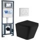 Комплект унитаза с инсталляцией Weltwasser Marberg 410 + Gelbach 043 MT-BL + MAR 410 RD GL-WT 10000011996 черный матовый