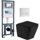 Комплект унитаза с инсталляцией Weltwasser Marberg 410 + Gelbach 043 MT-BL + MAR 410 SE GL-WT 10000011999 черный матовый