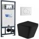 Комплект унитаза с инсталляцией Weltwasser Marberg 507 + Gelbach 043 MT-BL + MAR 507 RD GL-WT 10000012003 черный матовый