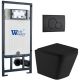 Комплект унитаза с инсталляцией Weltwasser Marberg 507 + Gelbach 043 MT-BL + MAR 507 RD MT-BL 10000012004 черный матовый