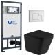 Комплект унитаза с инсталляцией Weltwasser Marberg 507 + Gelbach 043 MT-BL + MAR 507 SE GL-WT 10000012006 черный матовый