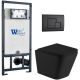 Комплект унитаза с инсталляцией Weltwasser Marberg 507 + Gelbach 043 MT-BL + MAR 507 SE MT-BL 10000012007 черный матовый