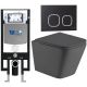 Комплект унитаза с инсталляцией Weltwasser Amberg 497 + Gelbach 043 MT-GR + Amberg RD-BL 10000012015 серый матовый
