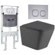 Комплект унитаза с инсталляцией Weltwasser Amberg 497 ST + Gelbach 043 MT-GR + Amberg RD-CR 10000012021 серый матовый