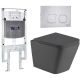 Комплект унитаза с инсталляцией Weltwasser Amberg 497 ST + Gelbach 043 MT-GR + Amberg RD-MT CR 10000012022 серый матовый