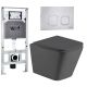 Комплект унитаза с инсталляцией Weltwasser Amberg 506 ST + Gelbach 043 MT-GR + Amberg RD-MT CR 10000012032 серый матовый